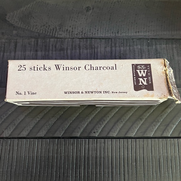 Winsor Charcoal sticks No. 1 vine vintage WINSOR & NEWTON INC. New Jersey - Picture 3 of 4